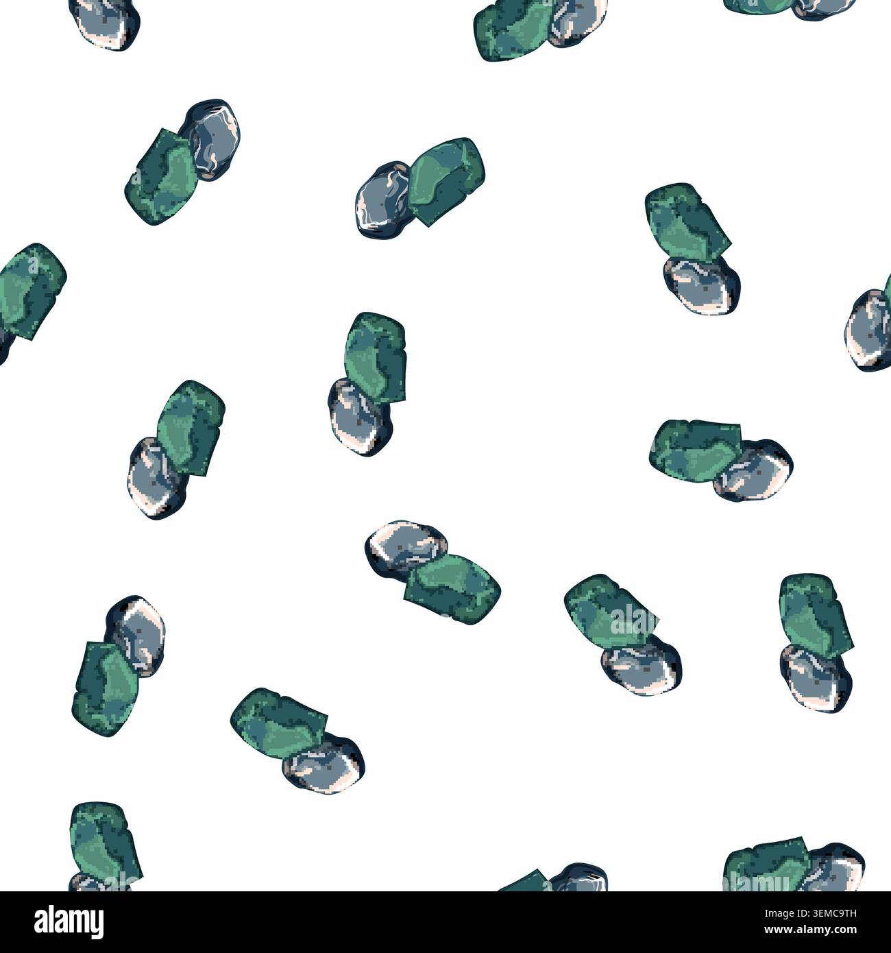 pattern underwater aquarium stone cartoon vector Stock Vector