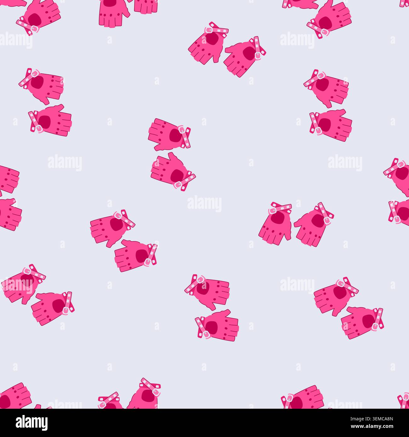 seamless pattern electric leather gloves cartoon vector Stock Vector