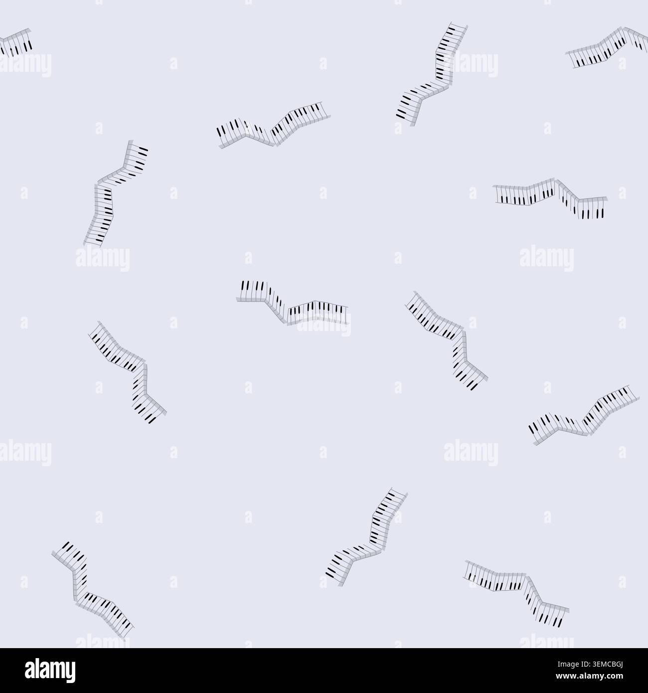 seamless pattern composition piano cartoon vector Stock Vector