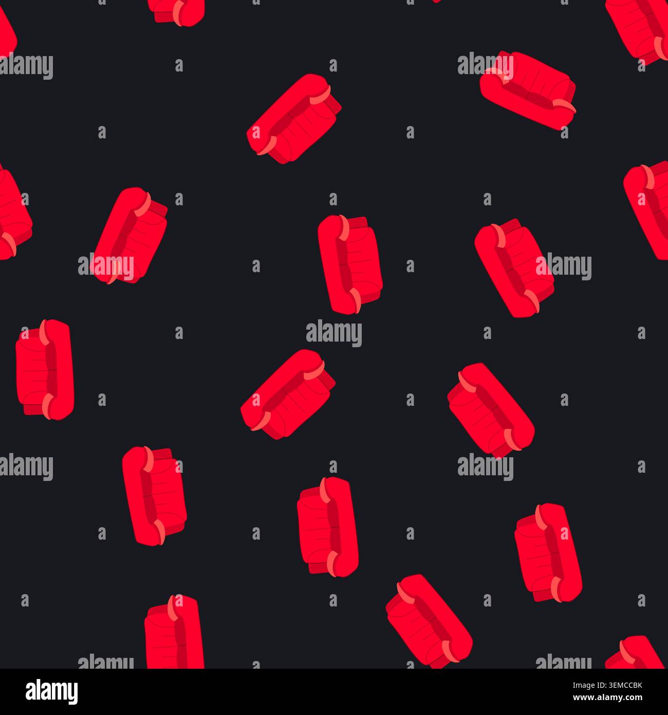 seamless pattern upholstery couch leather cartoon vector Stock Vector