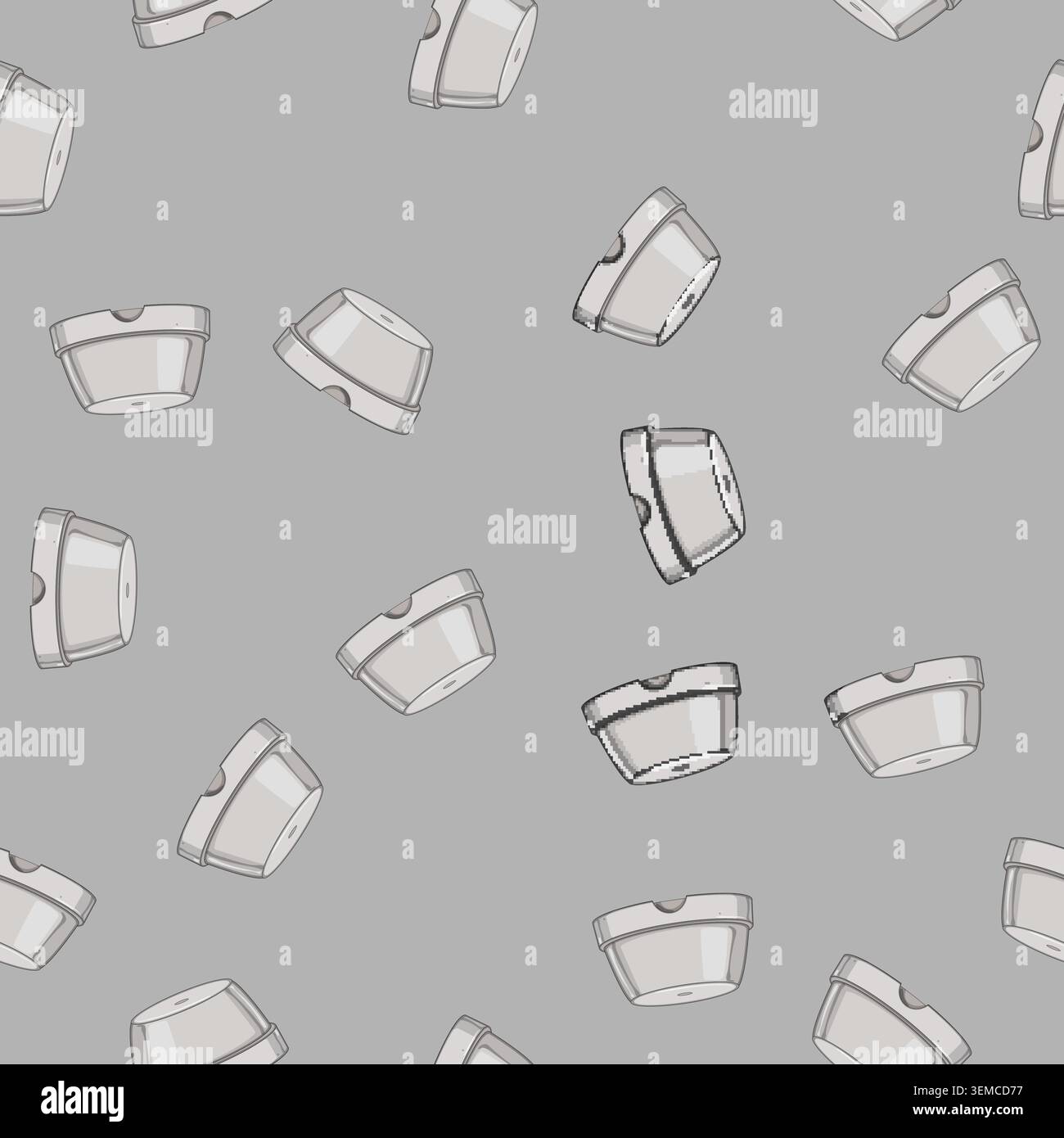 seamless pattern equipment junction box cartoon vector Stock Vector