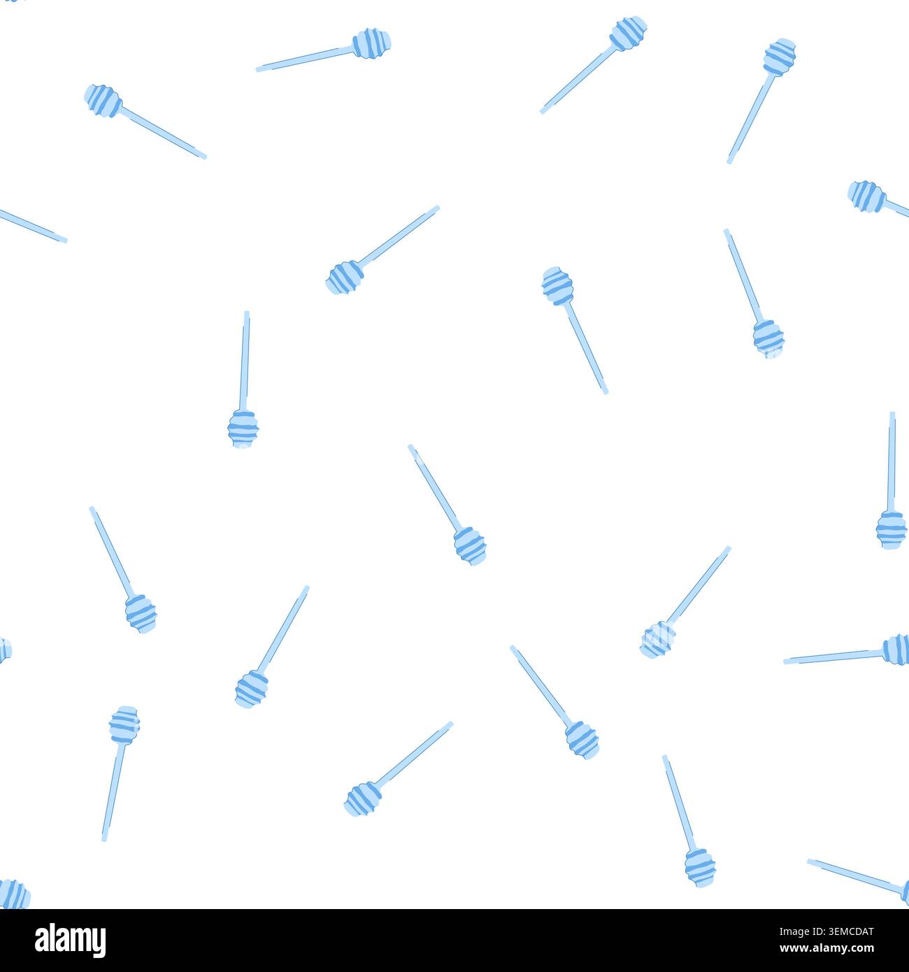 pattern beeswax honey dipper stick cartoon vector Stock Vector