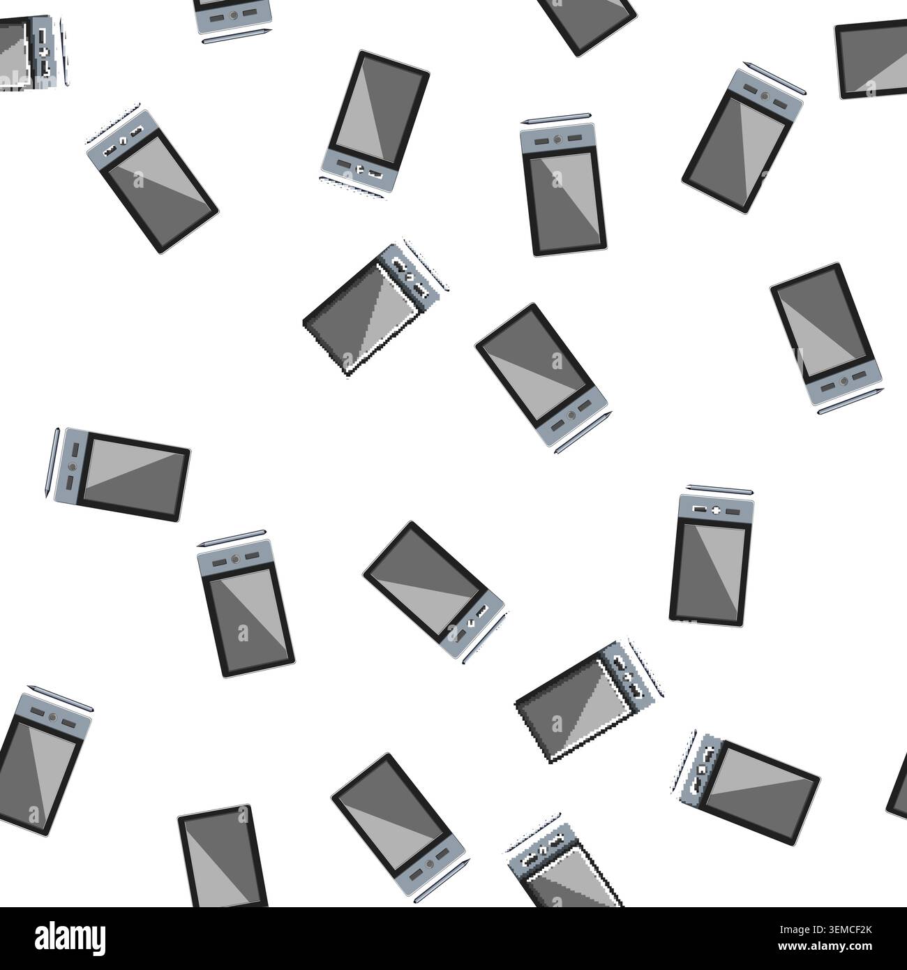 pattern equipment pen display cartoon vector Stock Vector