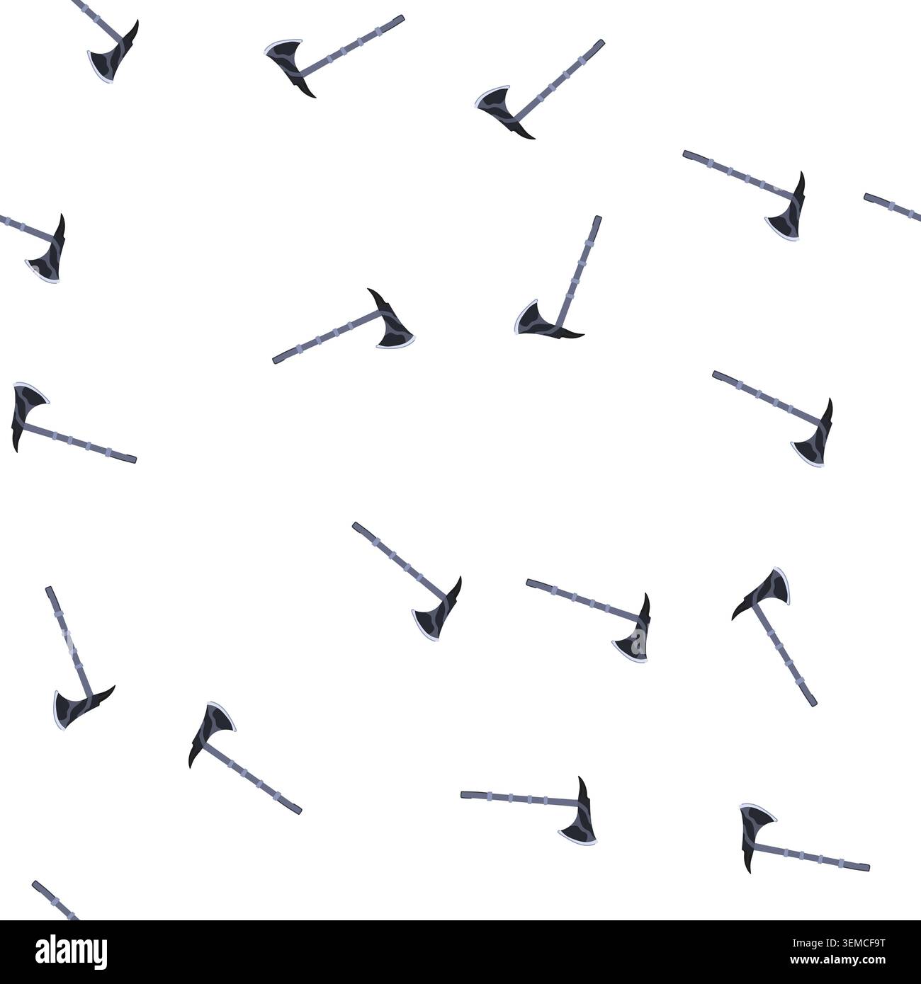 pattern battle viking axe cartoon vector Stock Vector