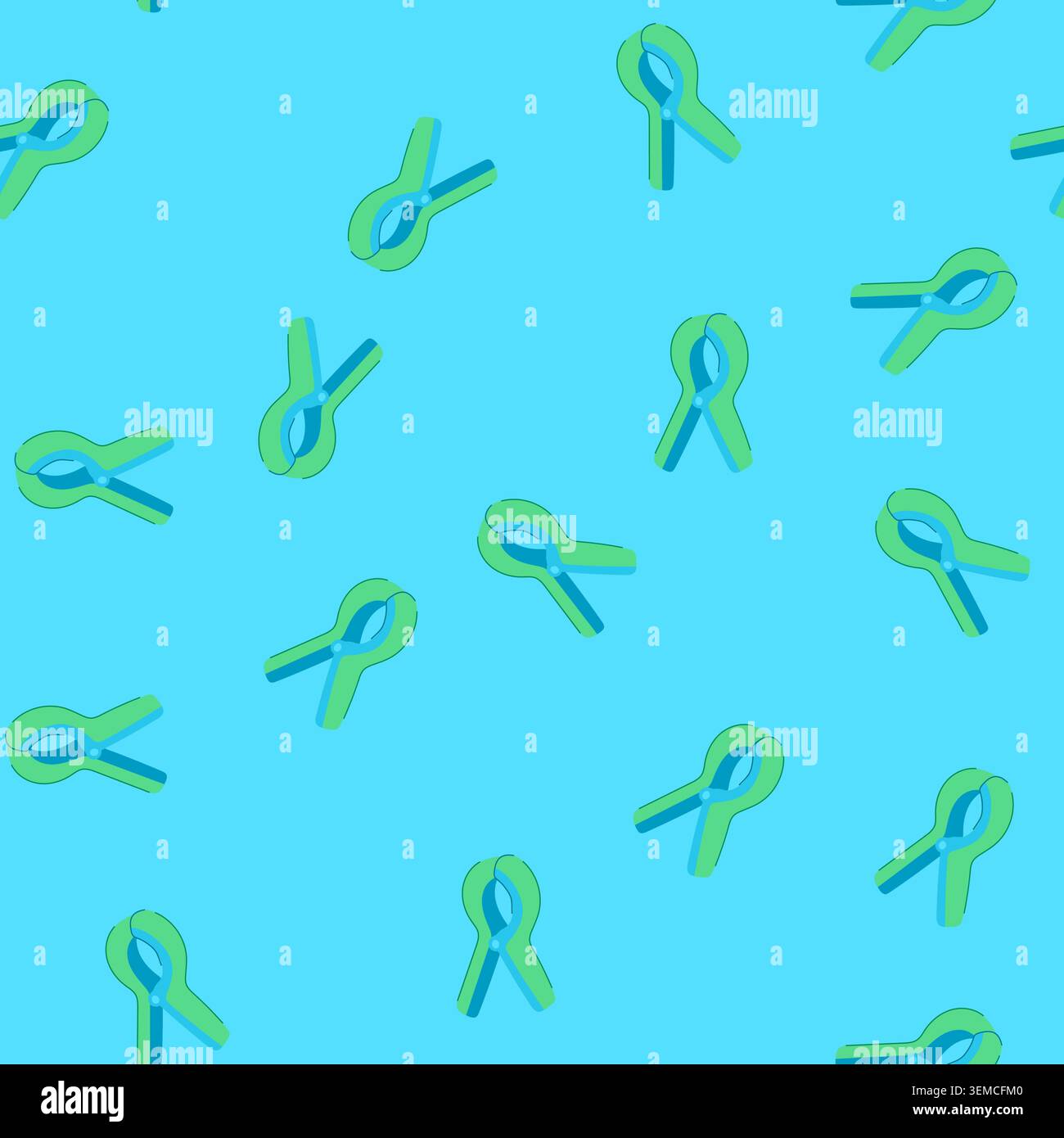 seamless pattern clip clothespin cartoon vector Stock Vector