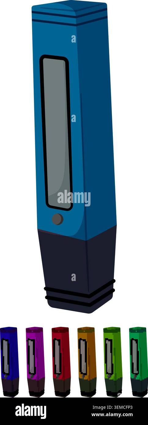 value ph meter color icon vector graphic Stock Vector