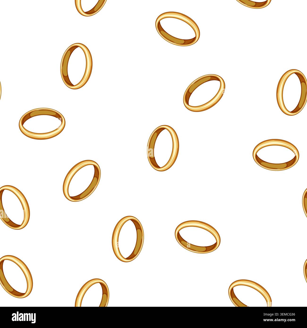 pattern round golden ring cartoon vector Stock Vector