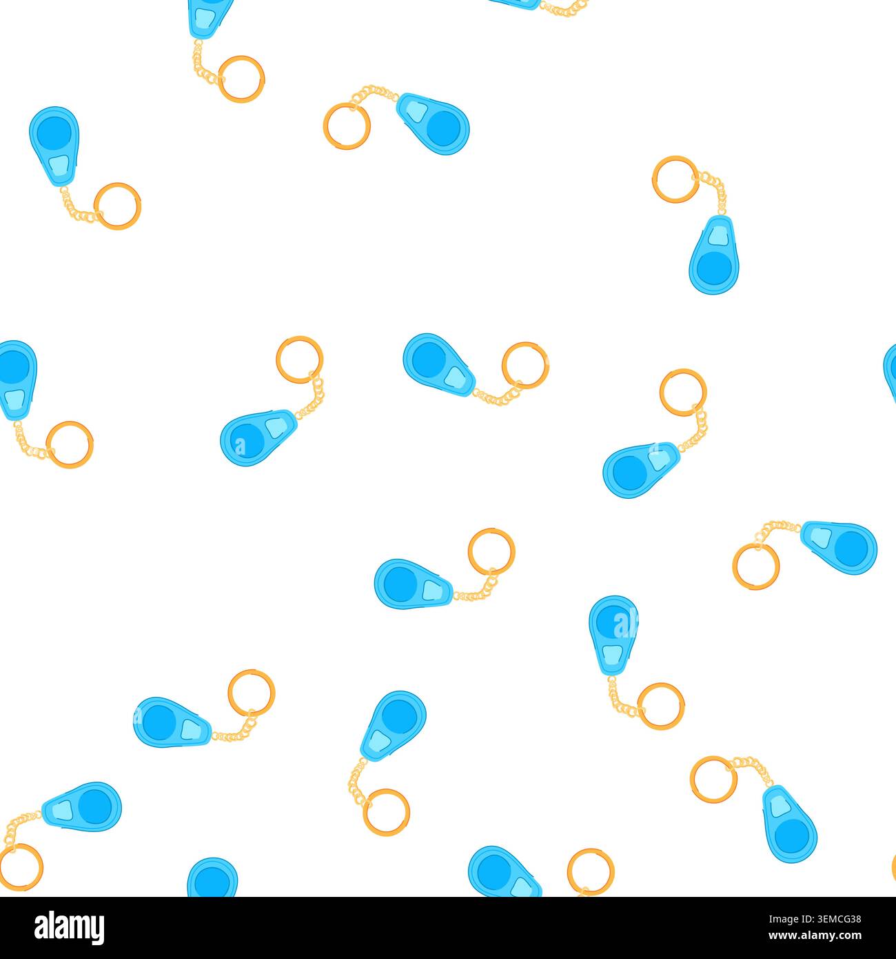 pattern blank ring keychain cartoon vector Stock Vector