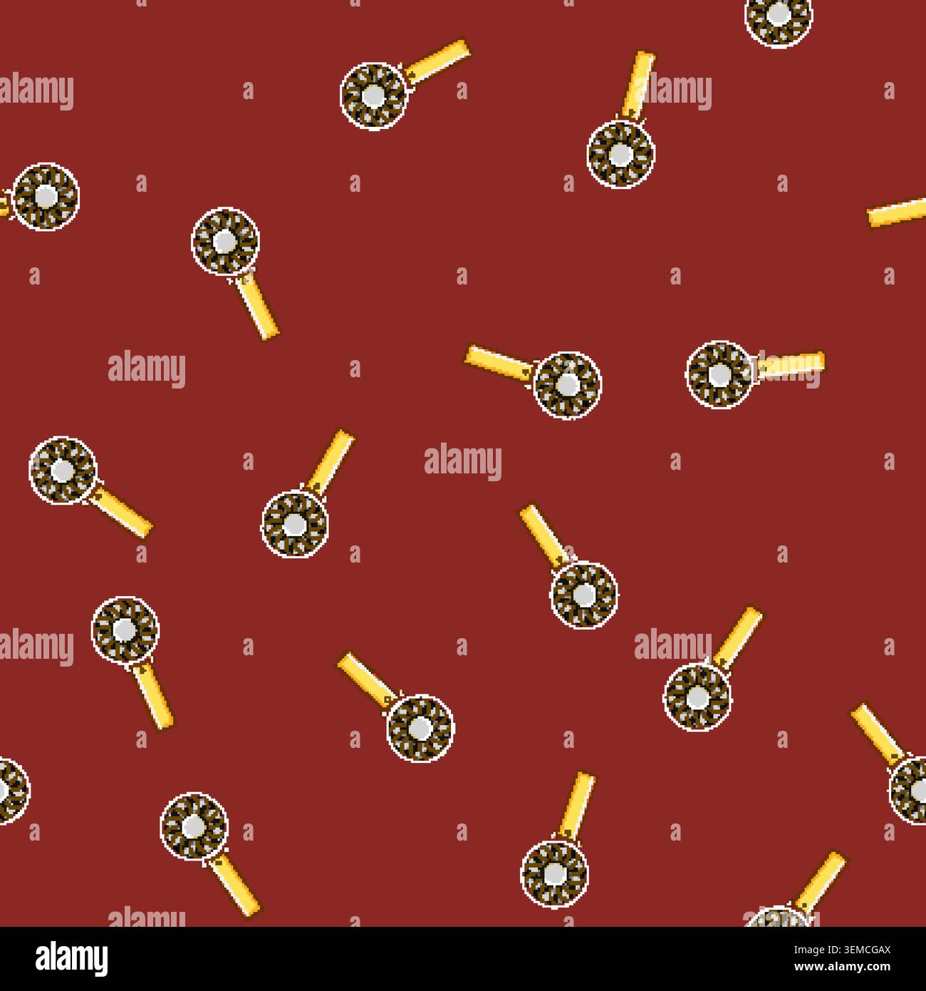 seamless pattern cooling hand electric fan cartoon vector Stock Vector