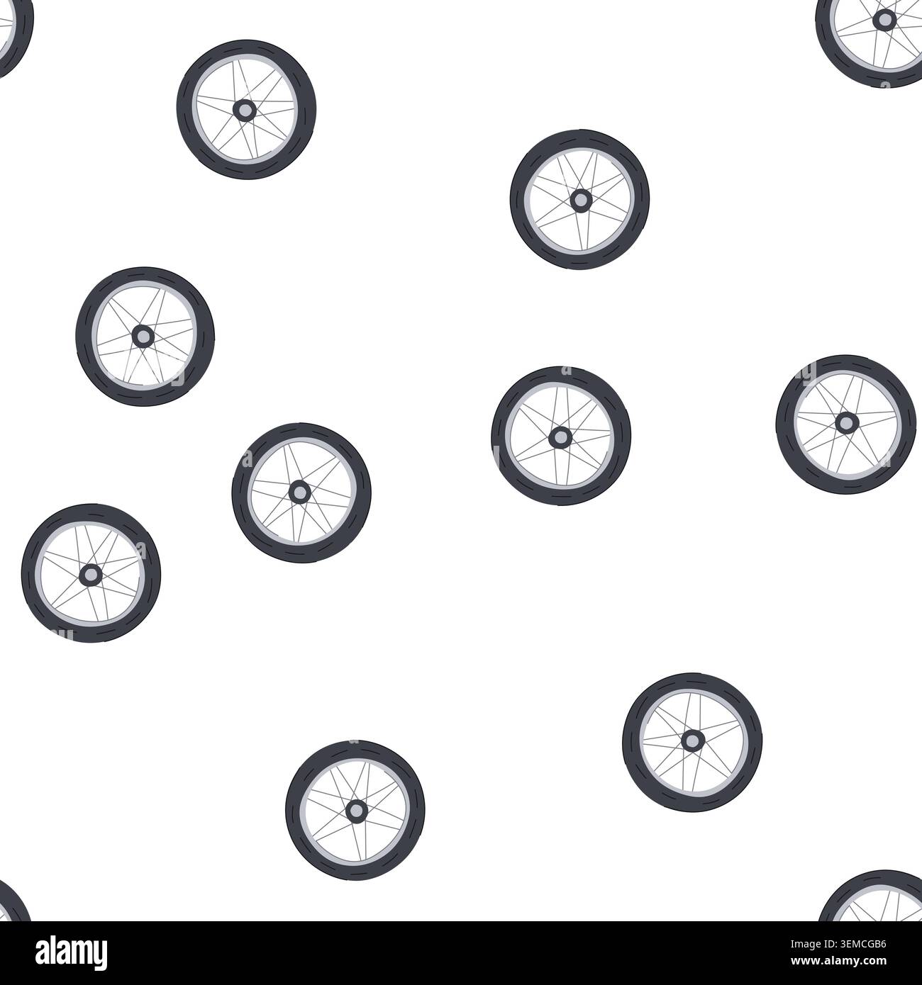 pattern ride wheel bike cartoon vector Stock Vector