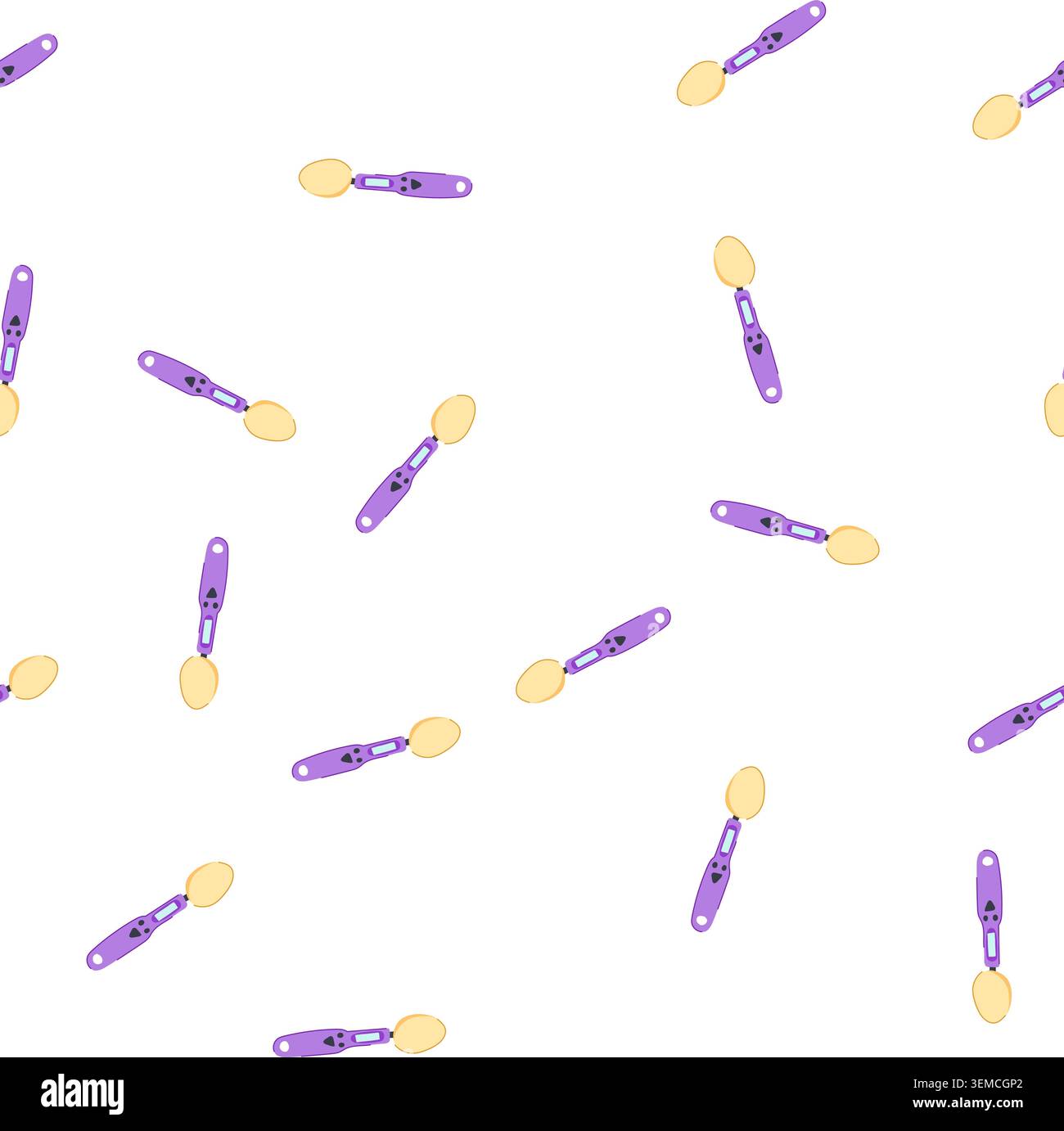 pattern gadget smart spoon cartoon vector Stock Vector