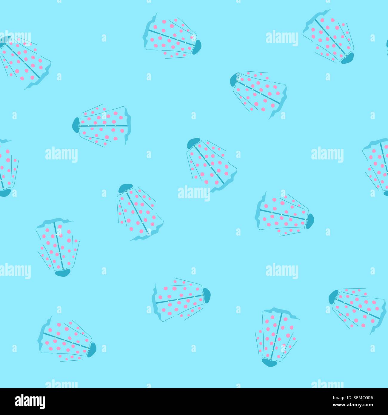seamless pattern yellow rain jacket cartoon vector Stock Vector