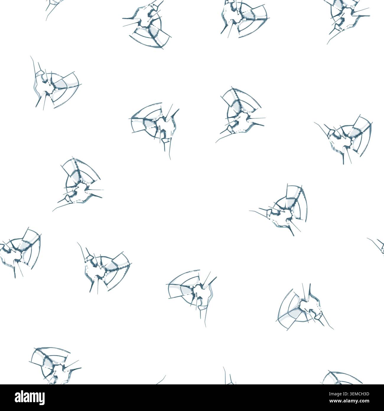 pattern crack broken glass cartoon vector Stock Vector