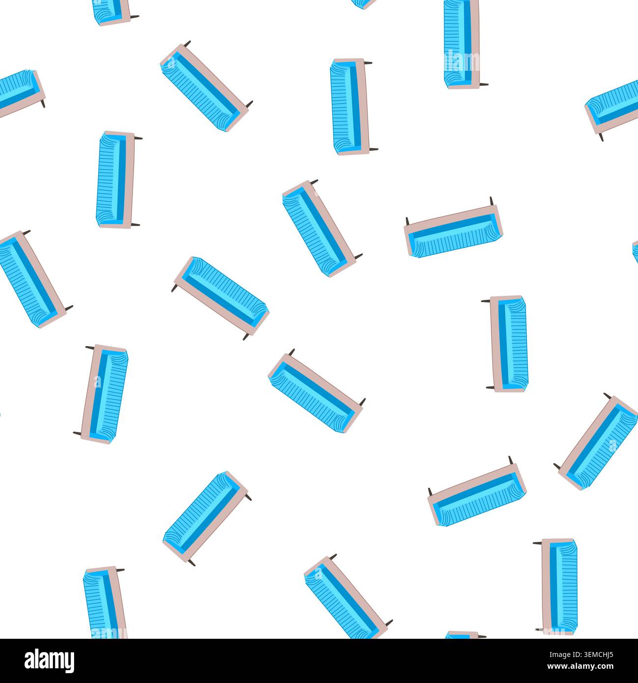 pattern durable couch leather cartoon vector Stock Vector
