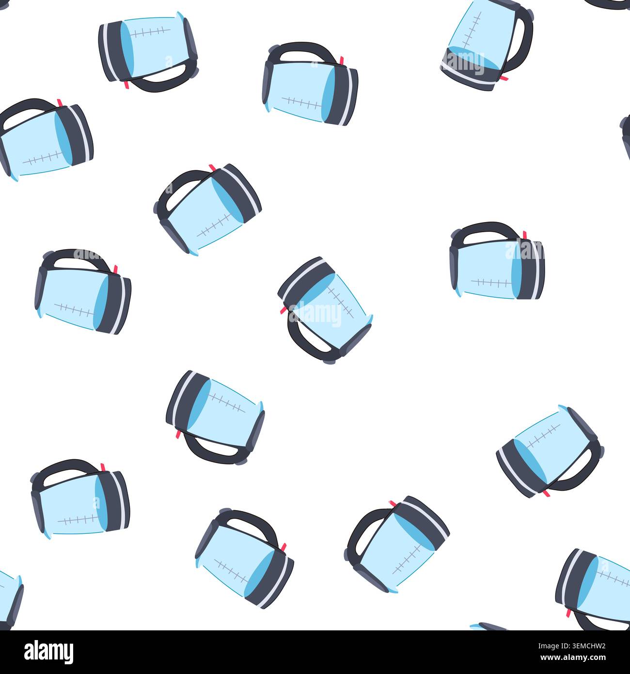 pattern shutoff kettle electric cartoon vector Stock Vector