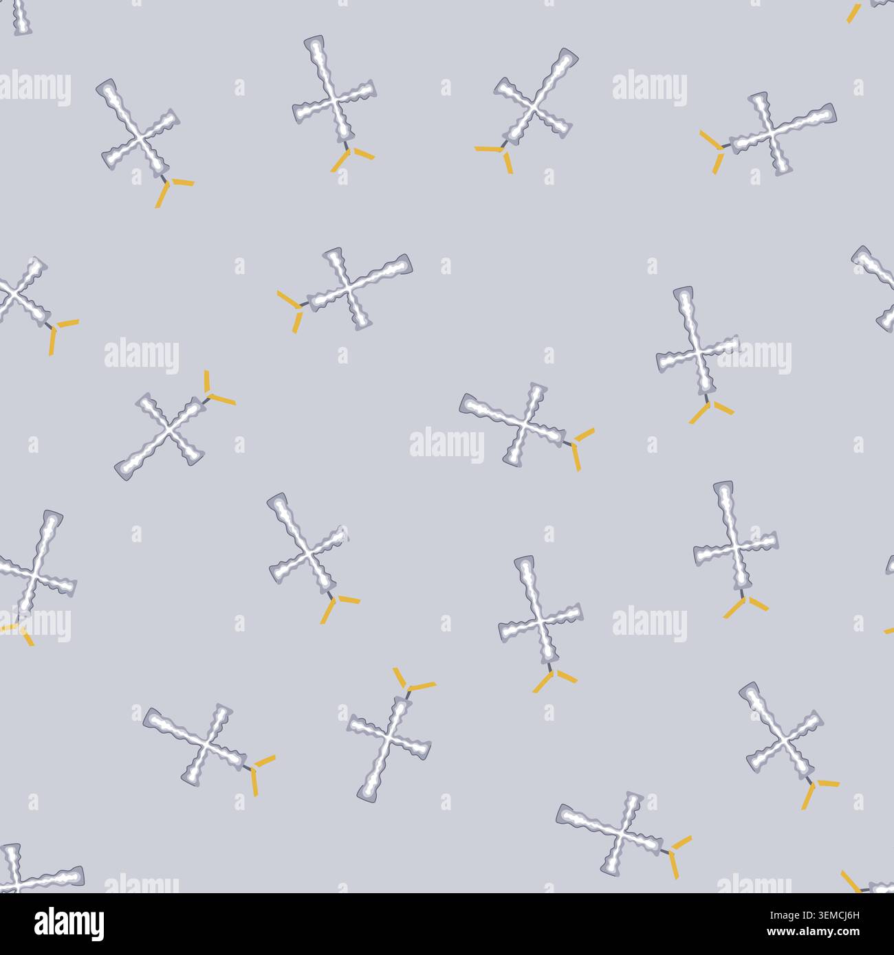 seamless pattern christ cross christian cartoon vector Stock Vector