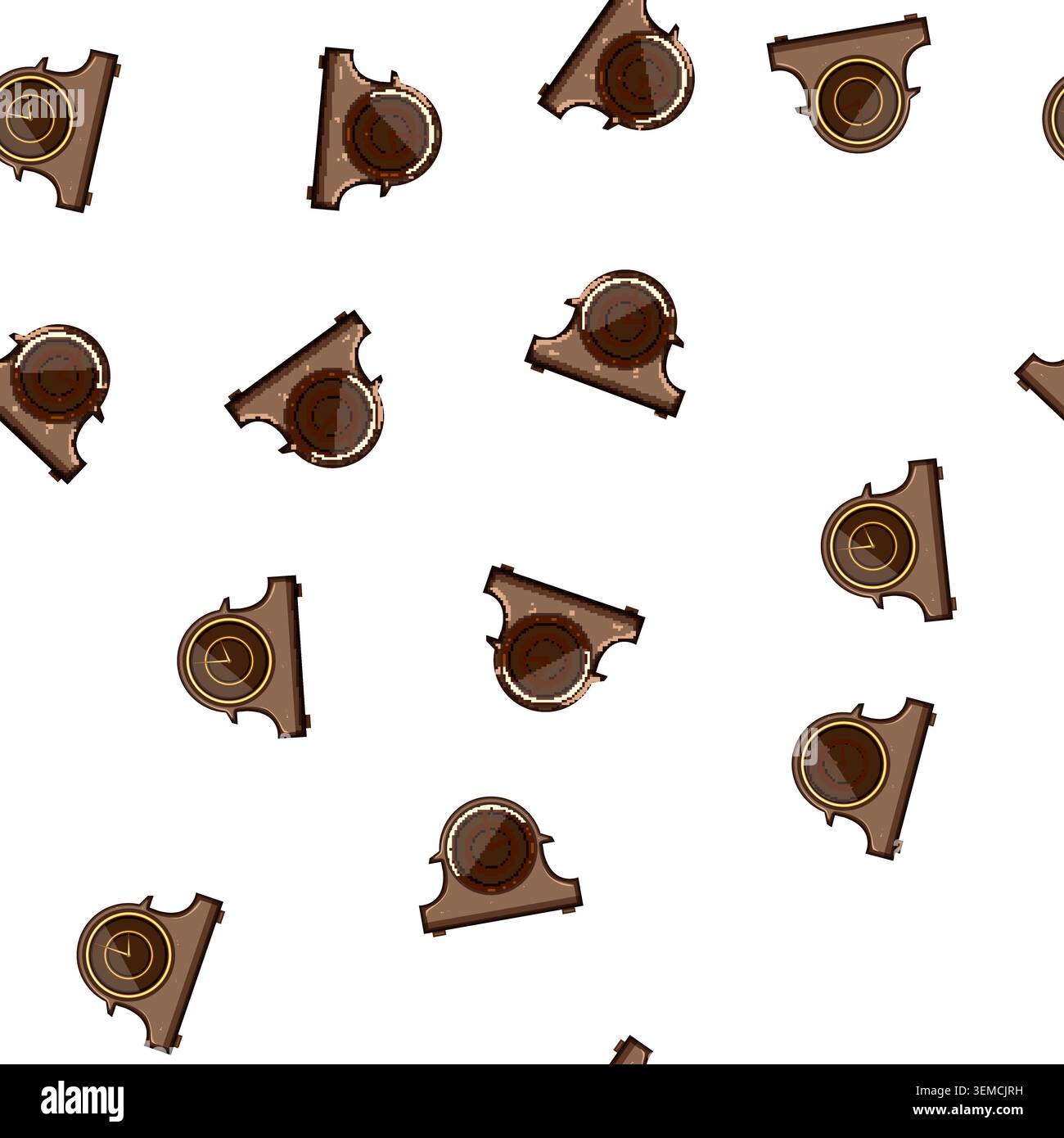 pattern durable travel alarm clock cartoon vector Stock Vector