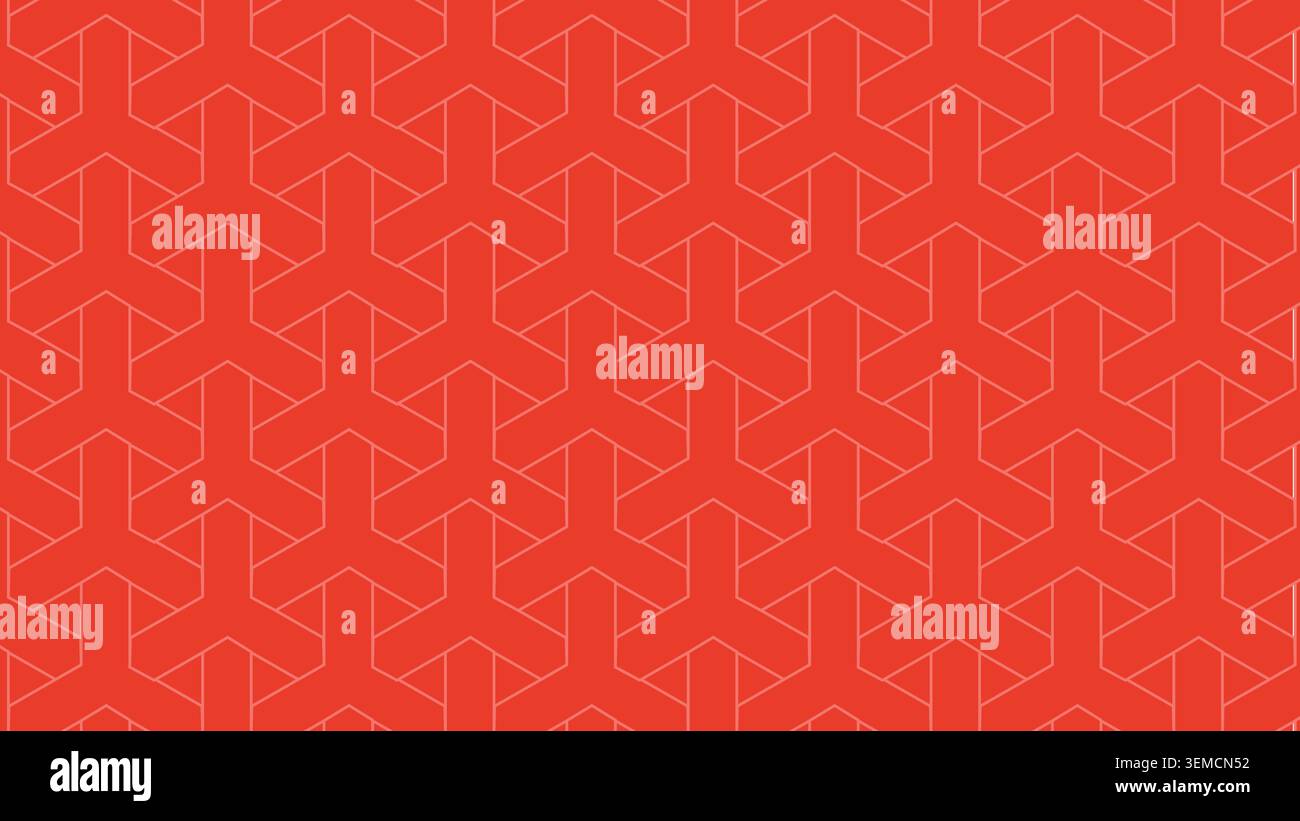 Abstract arrow weave pattern in red tones, geometric seamless design for creative digital projects Stock Vector