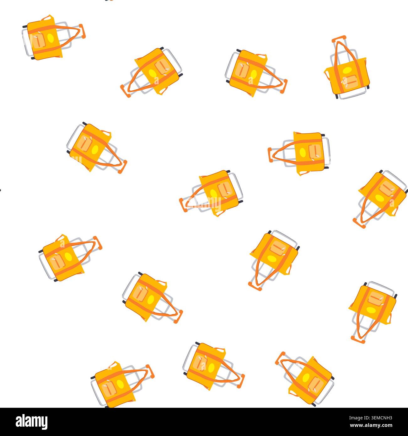 pattern expandable trolley bag cartoon vector Stock Vector