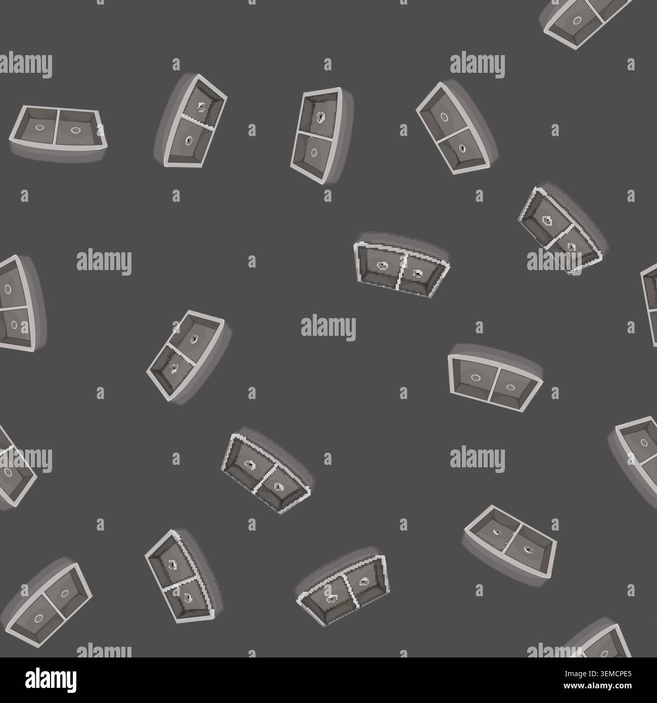 seamless pattern modern metal sink cartoon vector Stock Vector