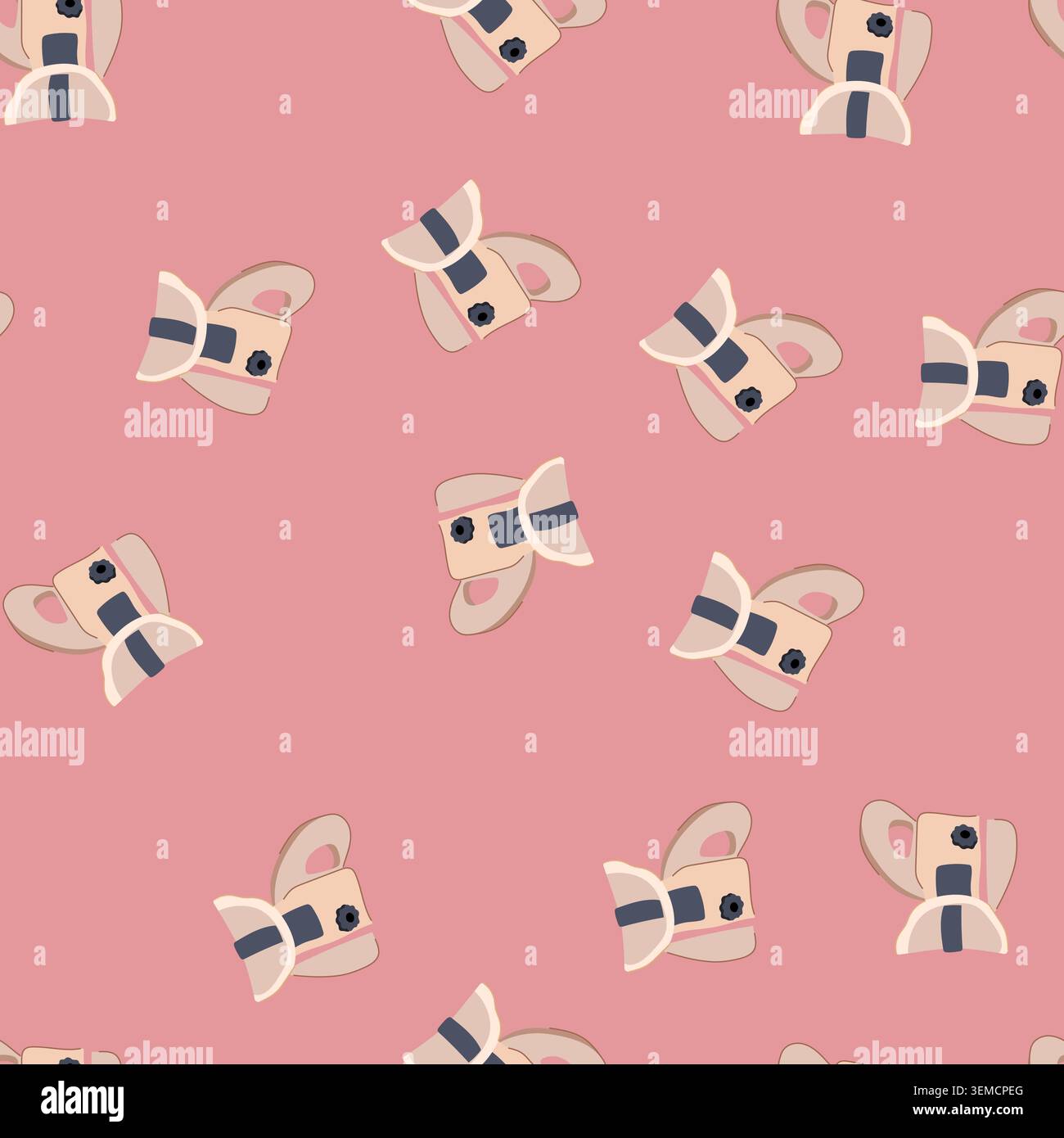 seamless pattern alignment cervical neck collar cartoon vector Stock Vector
