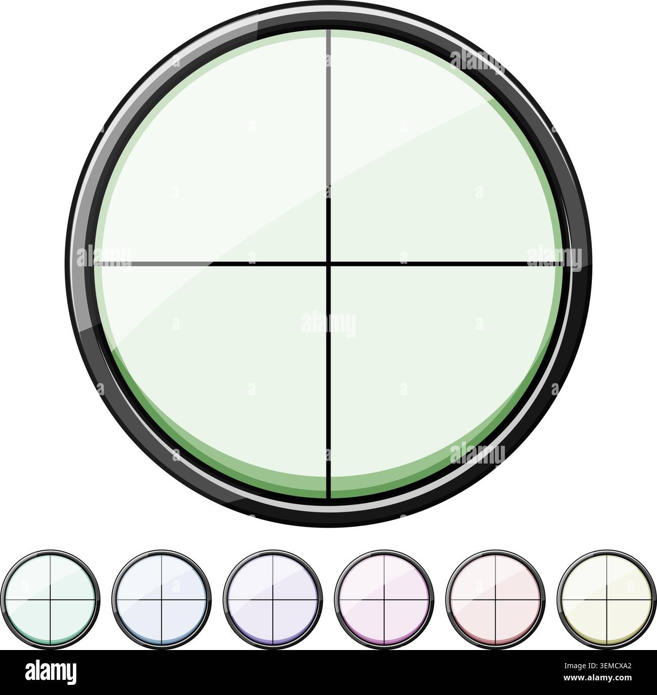 cross scope sniper cartoon vector graphic Stock Vector