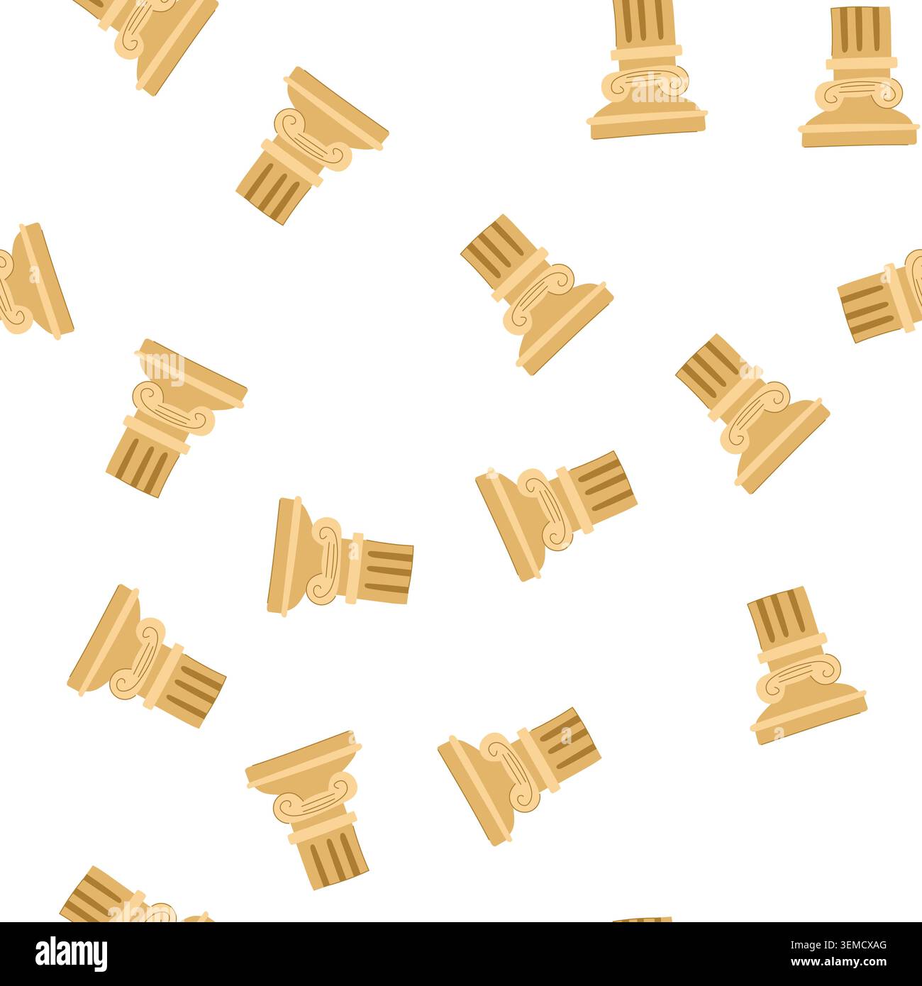 pattern greece column ancient cartoon vector Stock Vector
