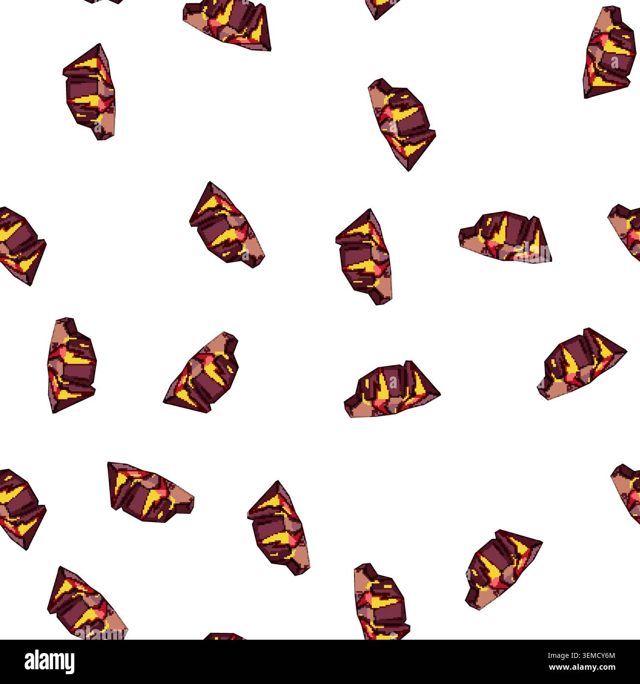 pattern Lava platform in cartoon gaming landscape element Stock Vector