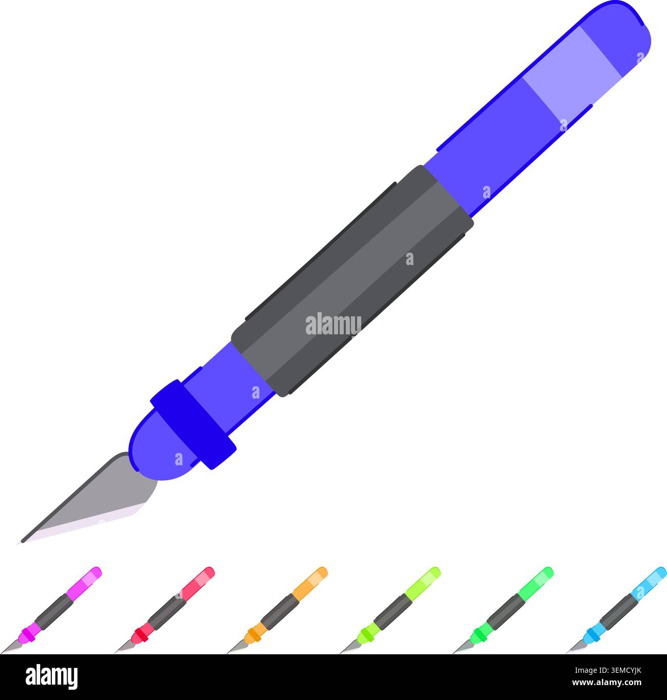 blade cutter knife vector cartoon graphic Stock Vector
