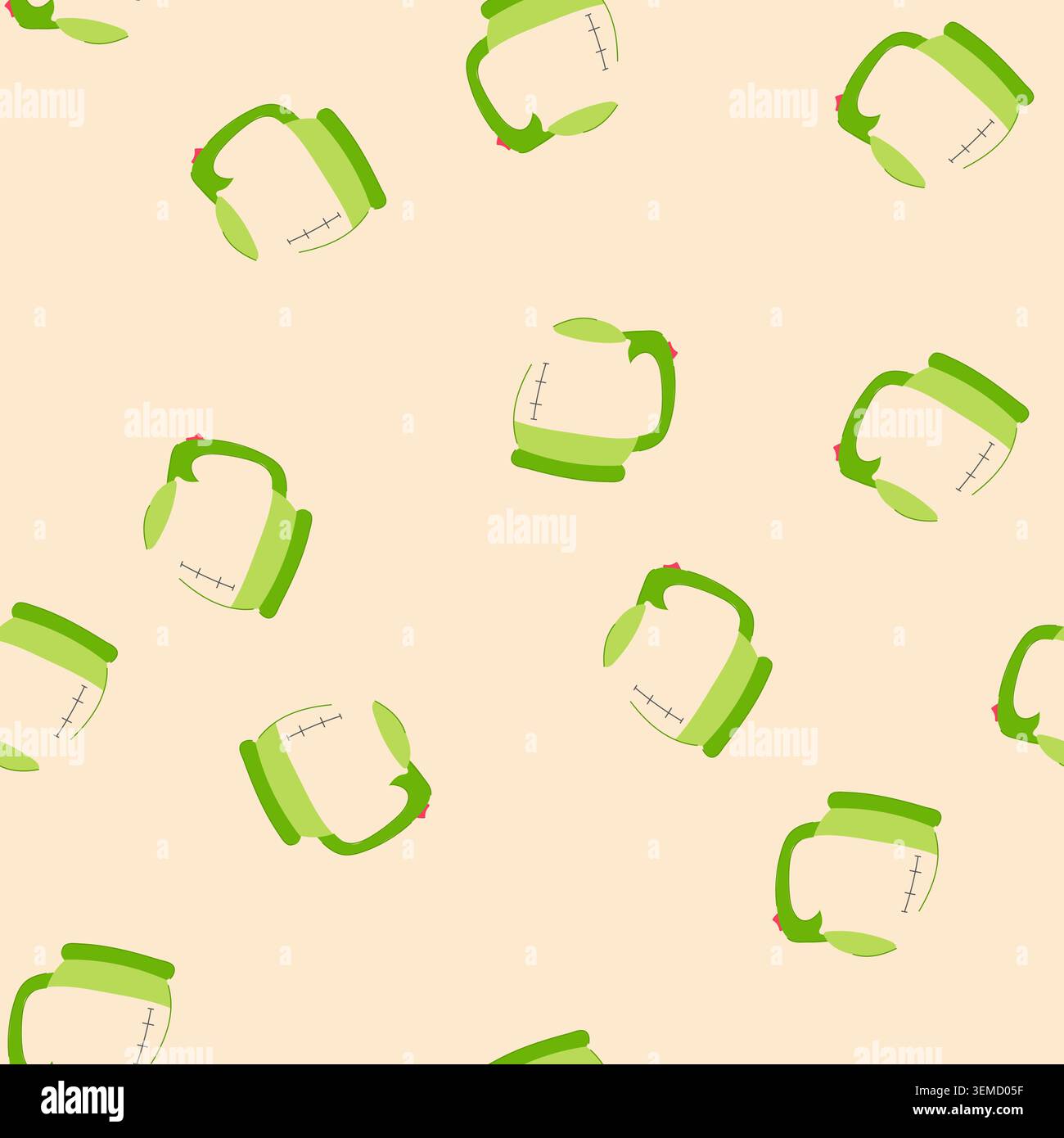 seamless pattern pot teapot electric cartoon vector Stock Vector