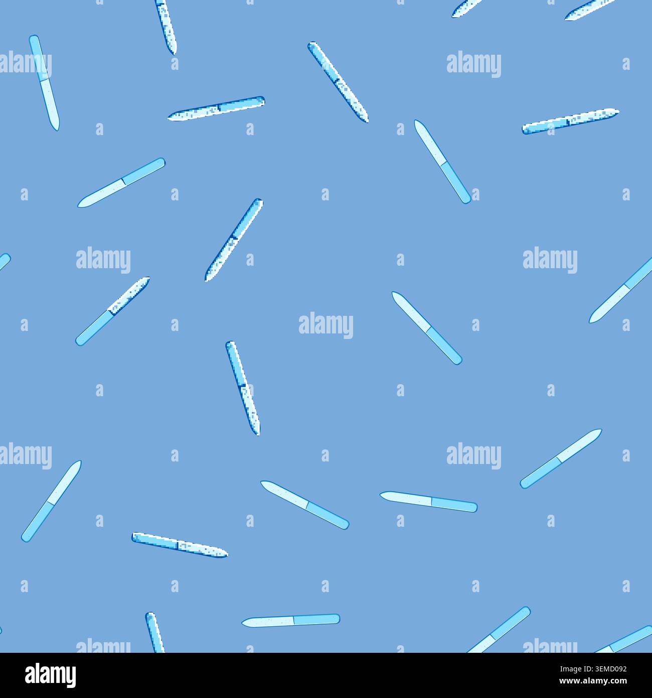 seamless pattern salon nail file cartoon vector Stock Vector