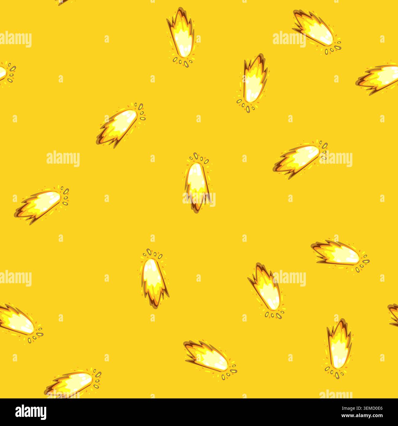 seamless pattern blast gun flash cartoon vector Stock Vector