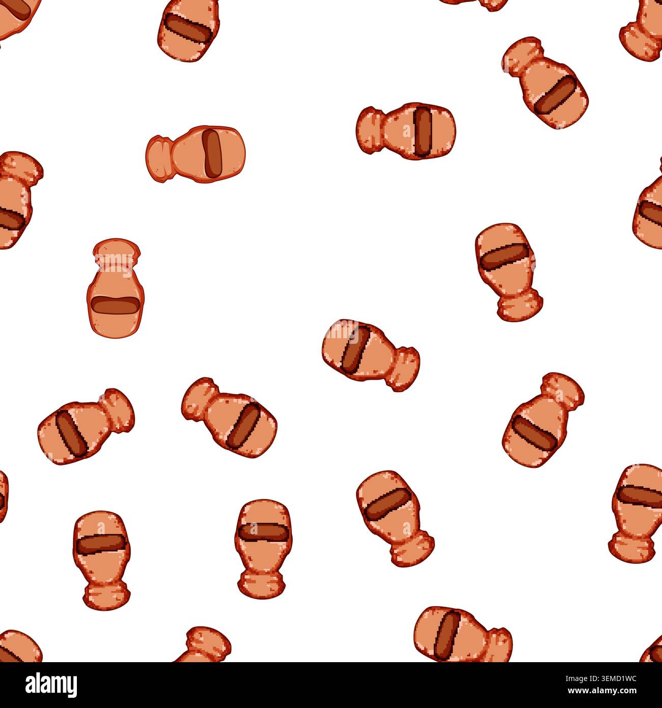 pattern gear ski mask cartoon vector Stock Vector