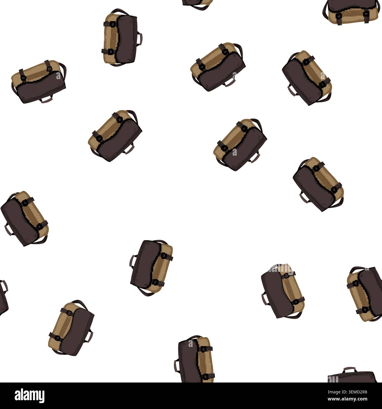 pattern back bag camp cartoon vector Stock Vector