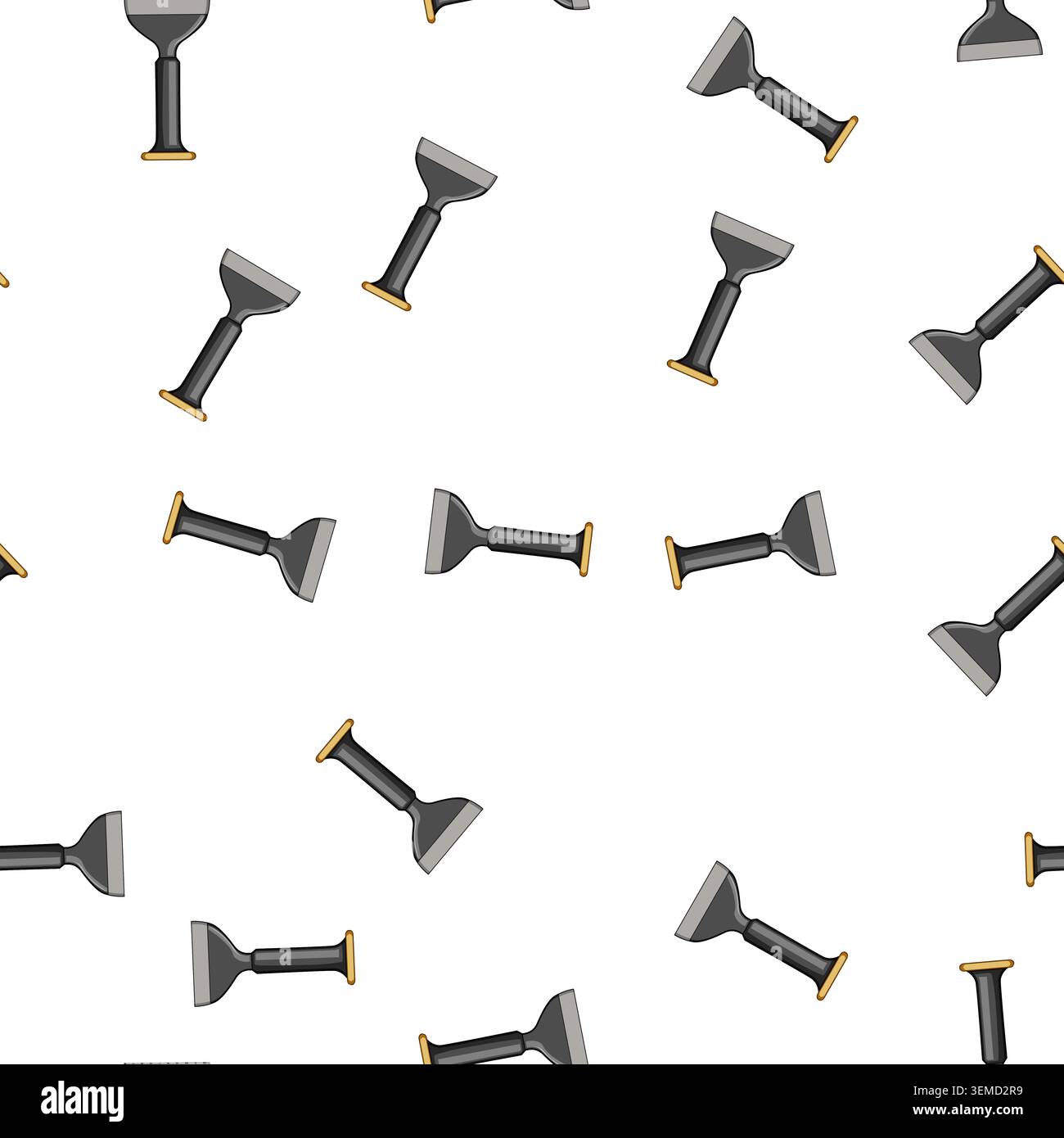 pattern sculpting brick chisel cartoon vector Stock Vector