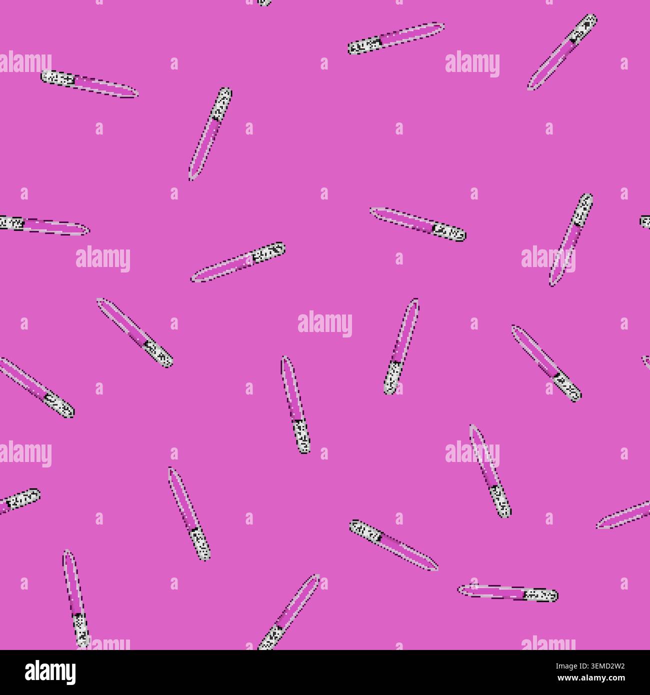 seamless pattern polish nail file cartoon vector Stock Vector