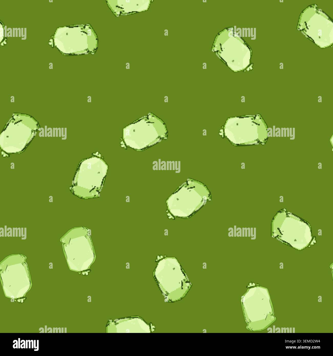 seamless pattern ecofriendly compostable trash bag cartoon vector Stock Vector