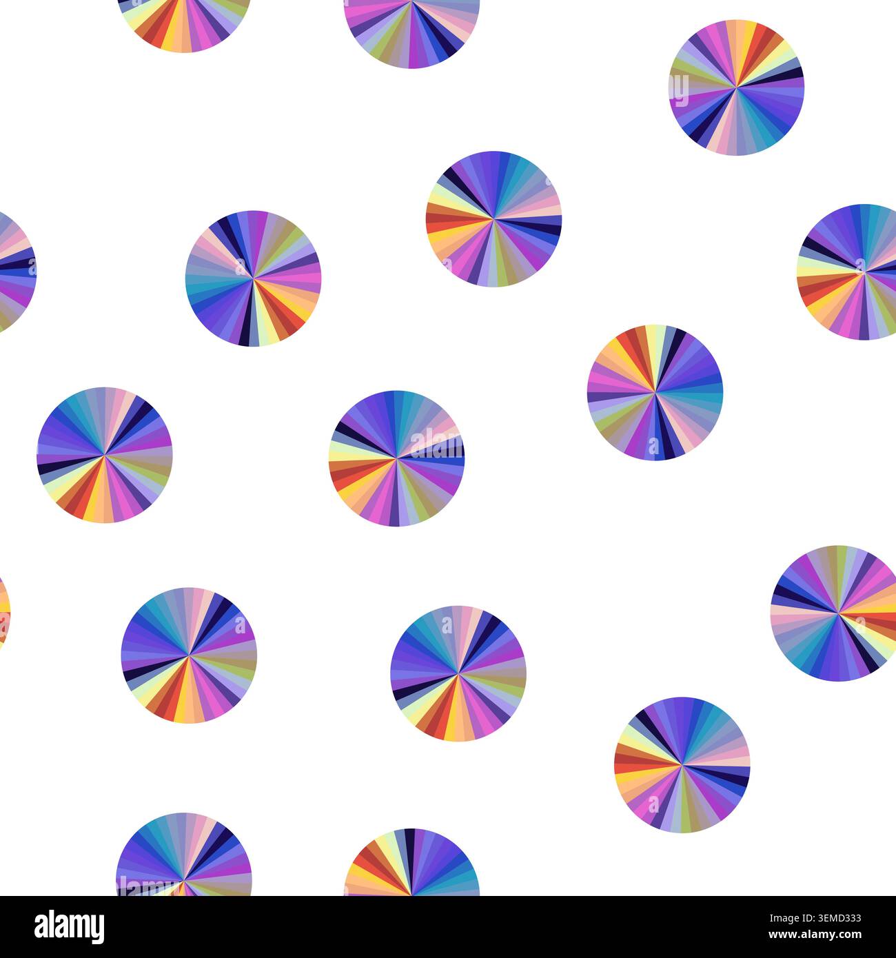 pattern Colorful radial spectrum dividing circular shape design Stock Vector
