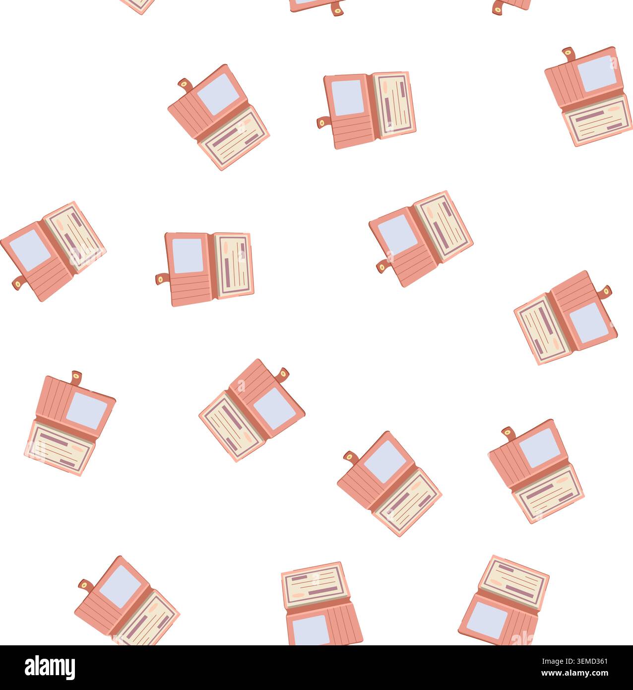 pattern paycheck checkbook cartoon vector Stock Vector