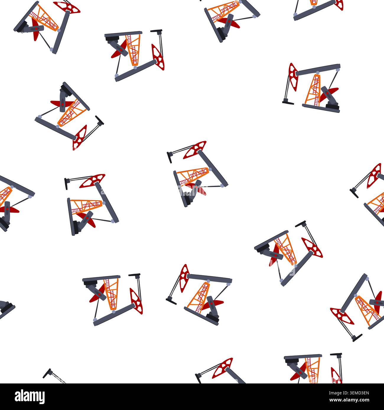 pattern extraction oil rig cartoon vector Stock Vector