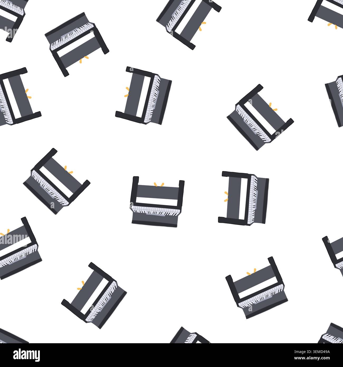 pattern performance piano cartoon vector Stock Vector