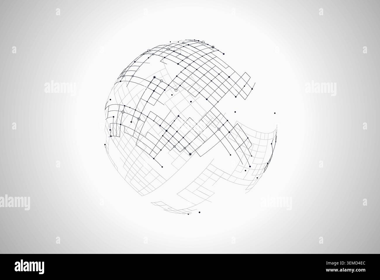 Abstract tech globe pattern with marketable vector styling for backgrounds, posters, and design templates. Stock Vector