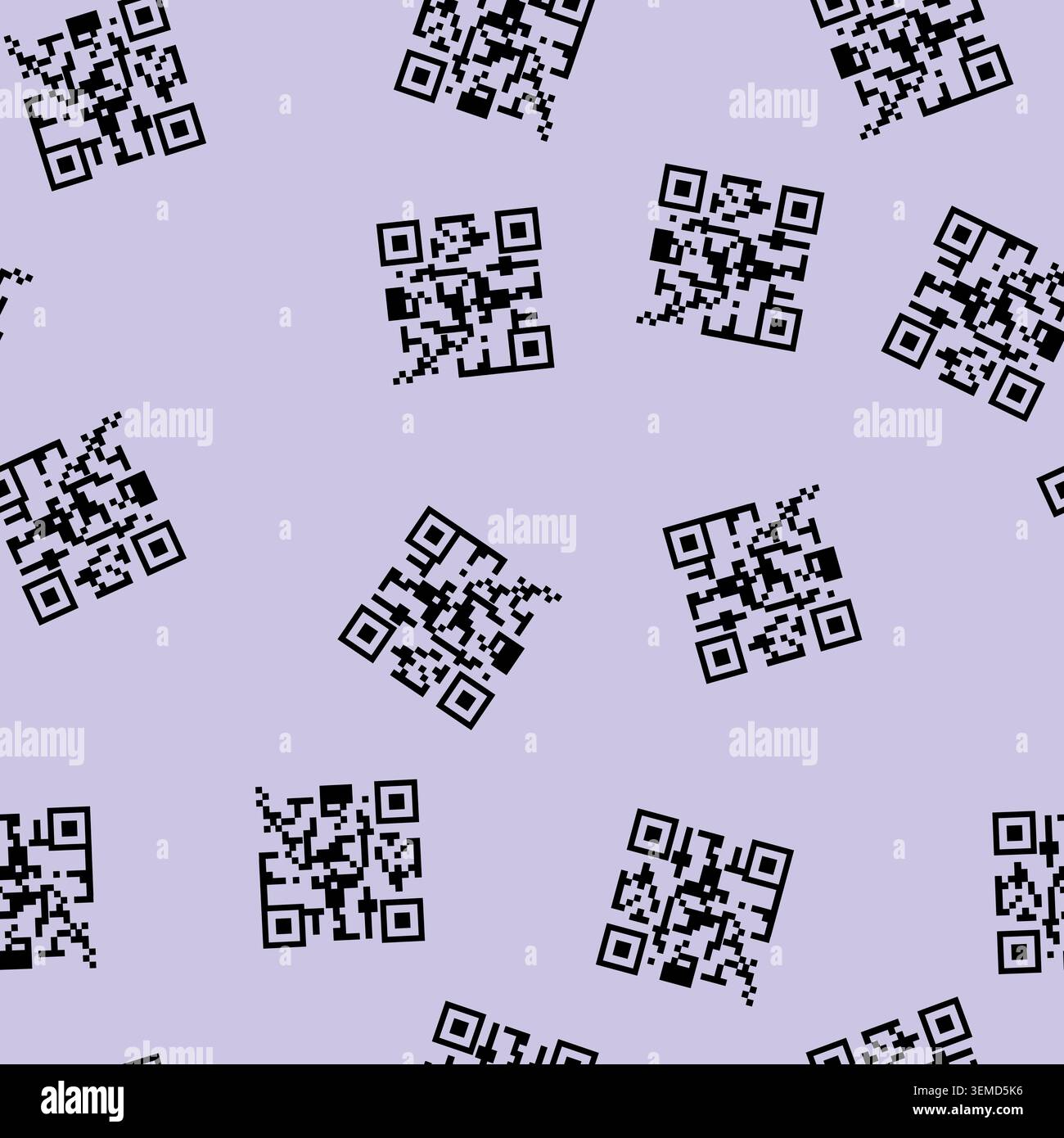 seamless pattern buttons qr code label cartoon vector Stock Vector