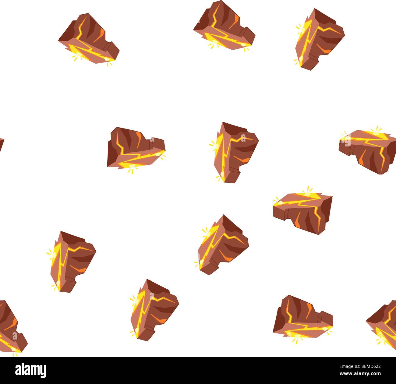 pattern basalt lava platform cartoon vector Stock Vector