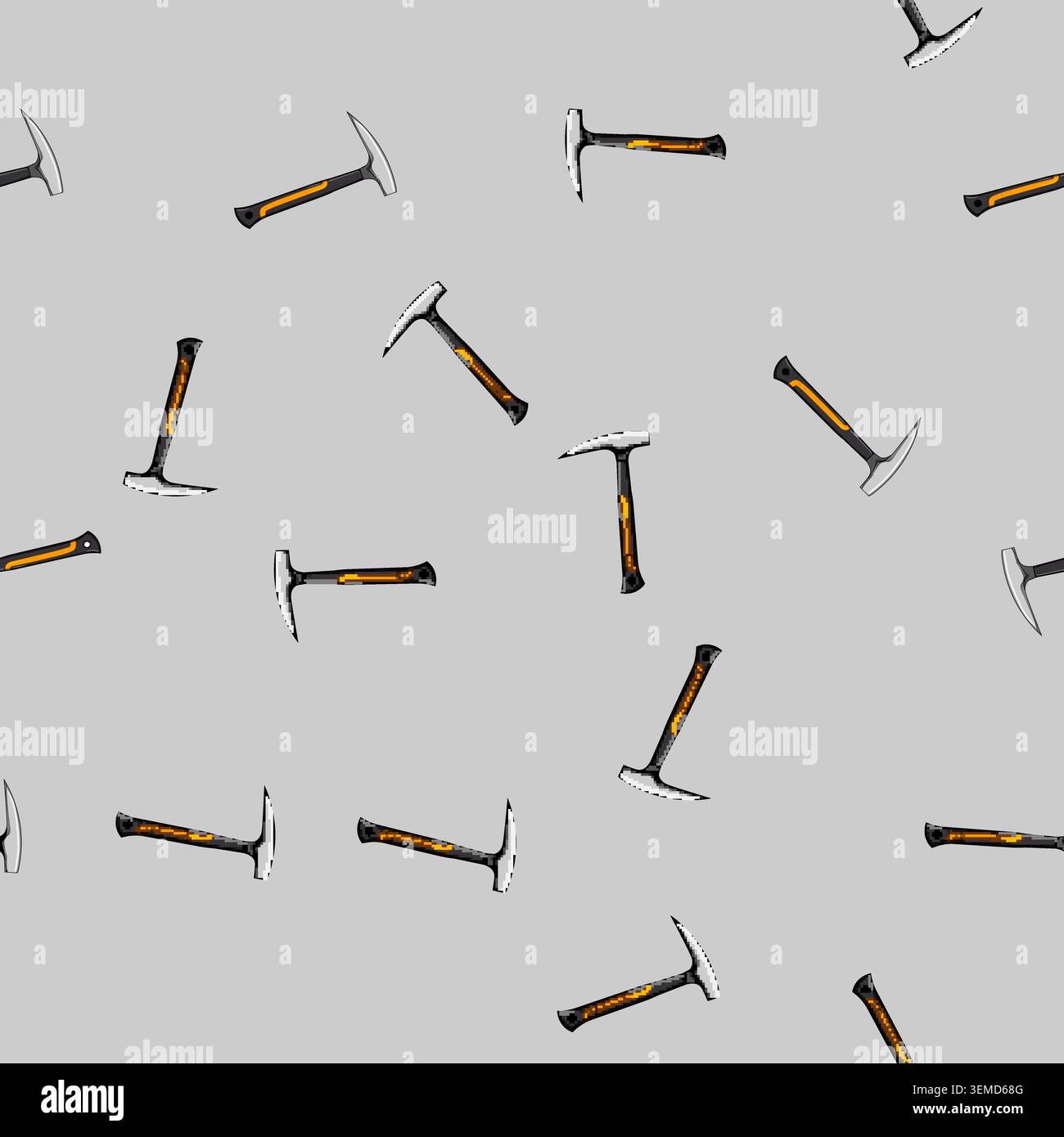 seamless pattern craftsmanship masons hammer cartoon vector Stock Vector