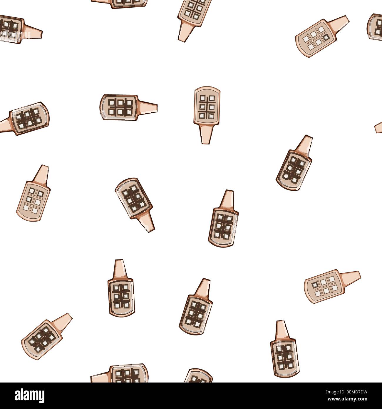 pattern footrest medical bed control cartoon vector Stock Vector