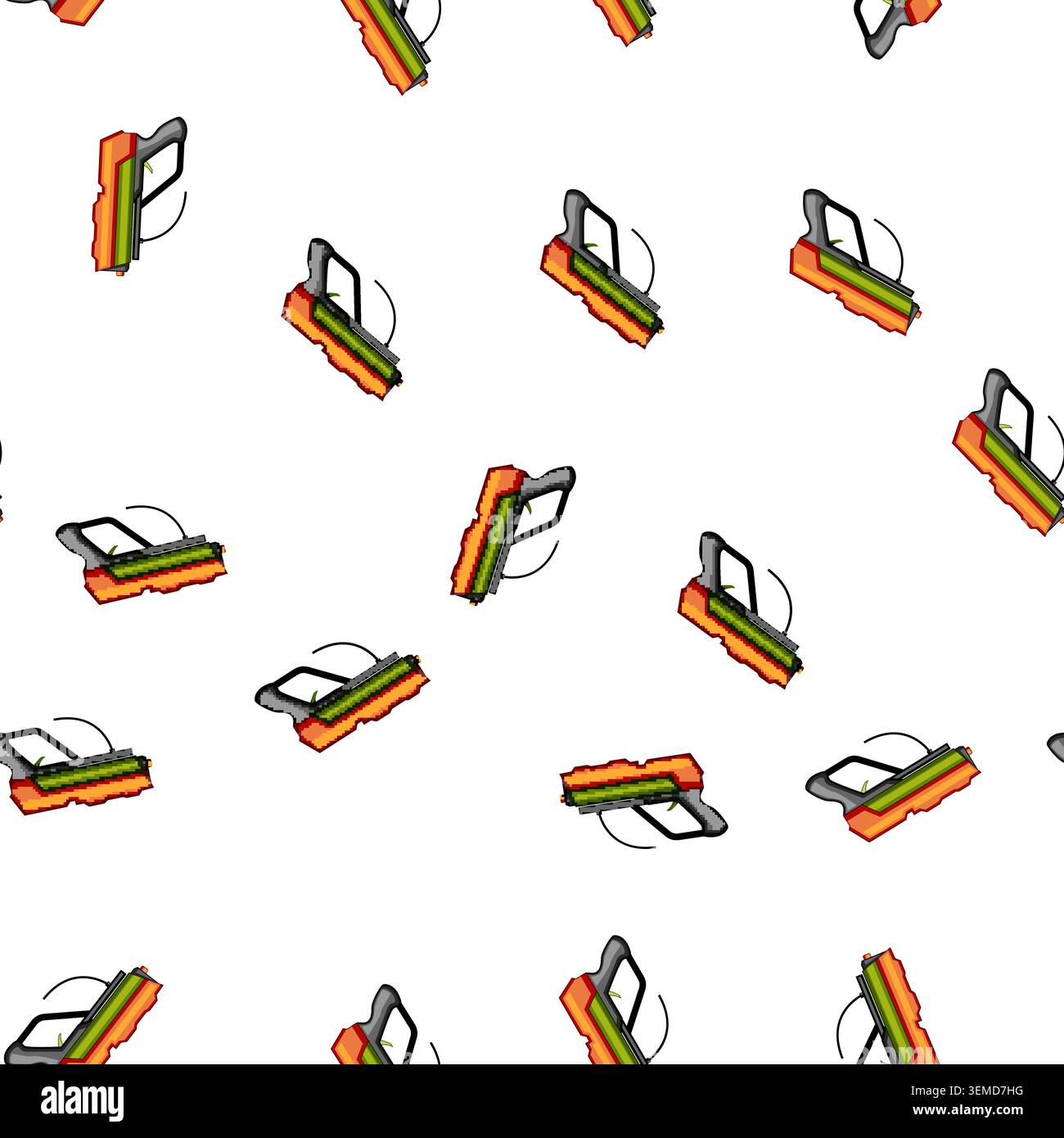 pattern Colorful toy blaster for active laser game Stock Vector