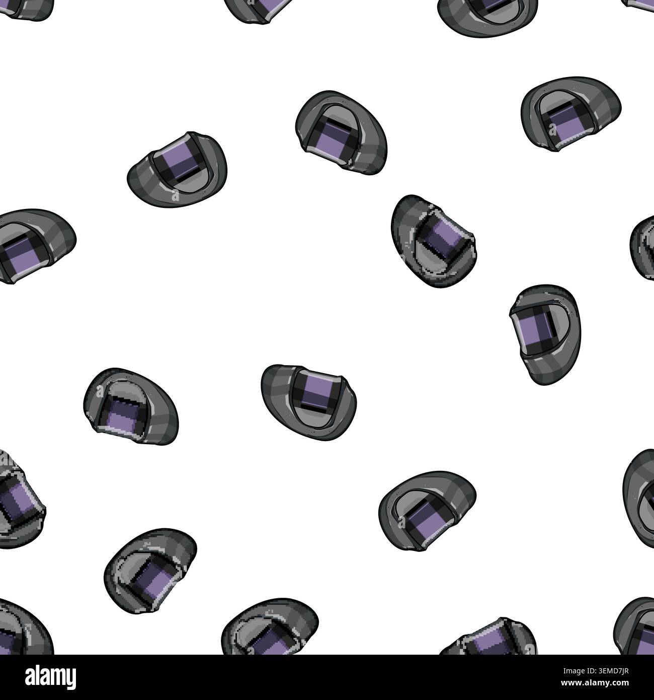pattern work helmet welding cartoon vector Stock Vector