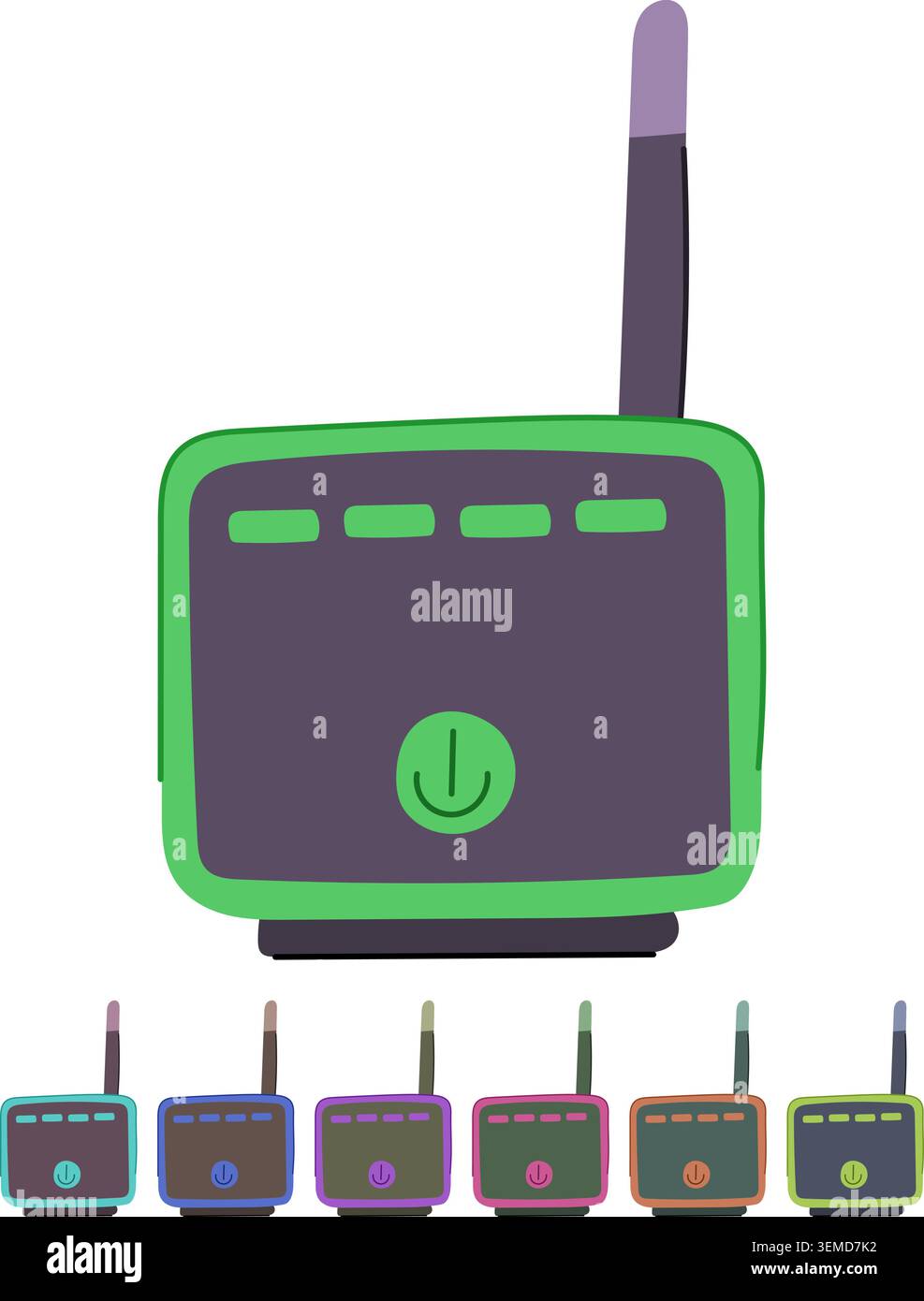 device travel router vector cartoon graphic Stock Vector