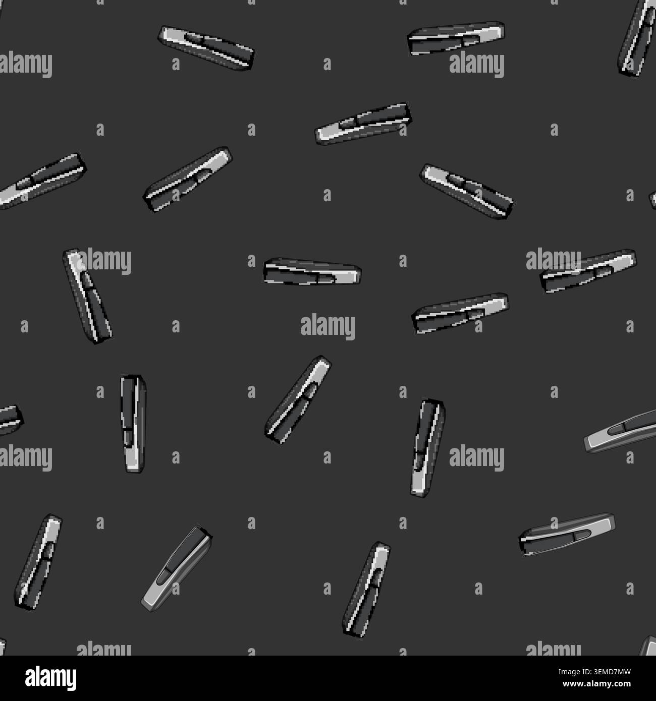seamless pattern equipment hair clipper cartoon vector Stock Vector